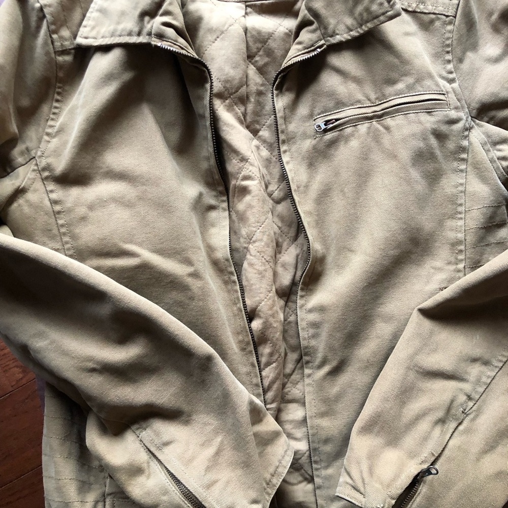 BKE Men's Light Khaki Utility Shirt Jacket